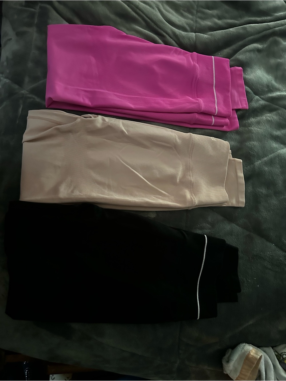 PINK Victoria Secrets-leggings -Cream, Black, Pink - Size Large - Cute!